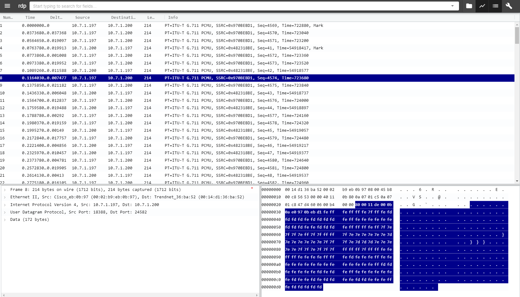 Decode As Unknown UDP