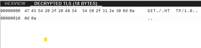 Decrypted packet list