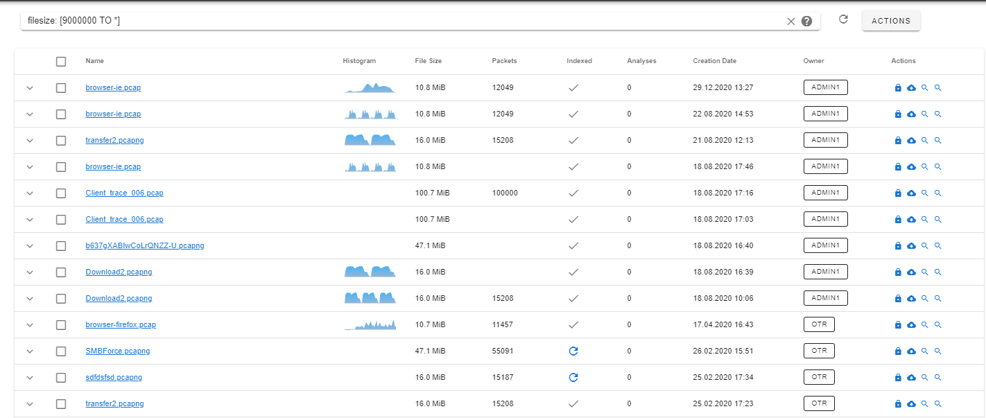 Filesize Search