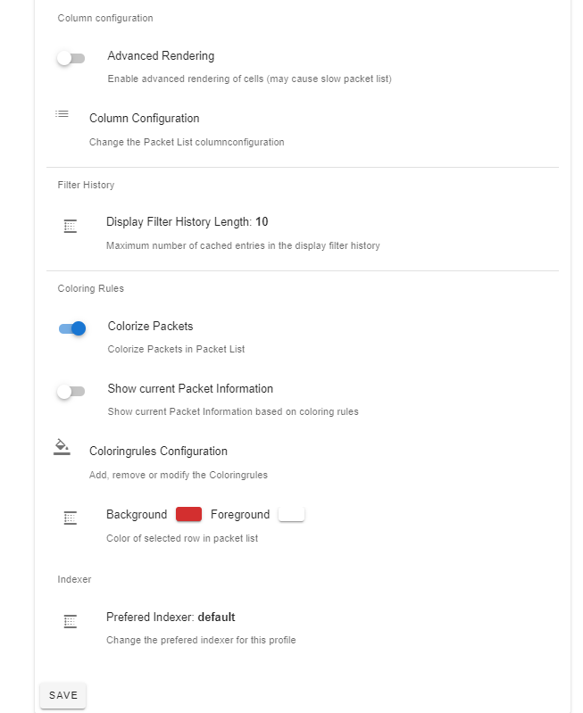 Profile Settings