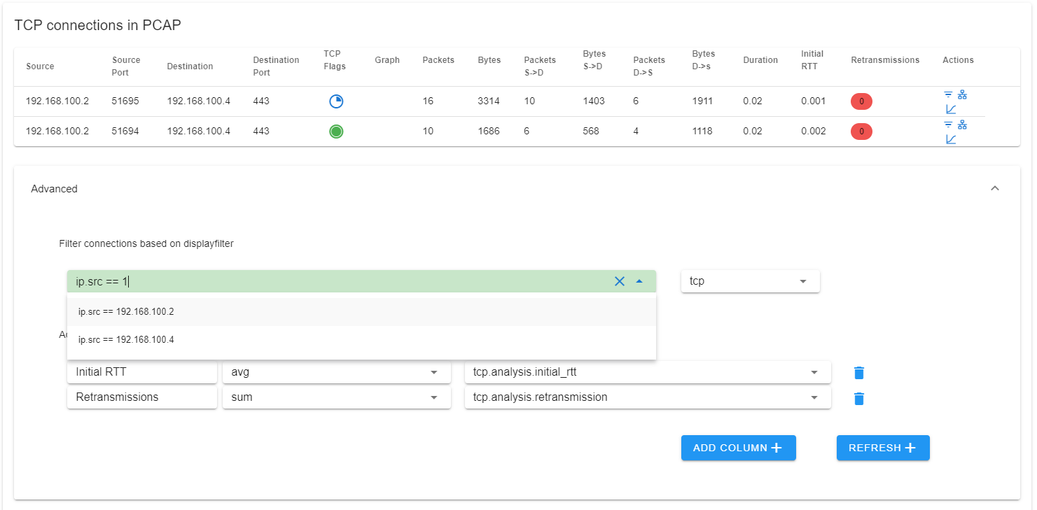 TCP Connection Aggregation Autocompletion