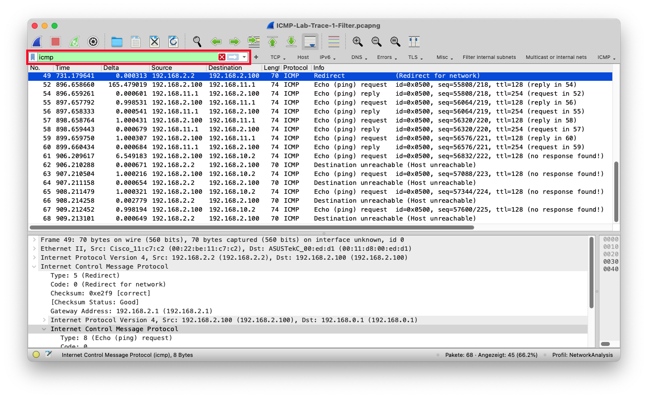 Simple ICMP Filter